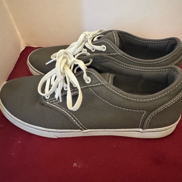 VANS Atwood Low Top Pewter Dark Gray Canvas Women Skate Shoe Sneaker Size 7 EUC - Picture 5 of 15